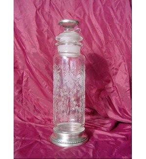 Heisey Sterling Orchid Cut Glass Cocktail Shaker